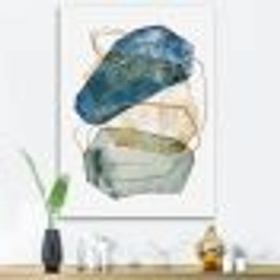 Minimal Geometric Stones I  Canvas Wall Art Print