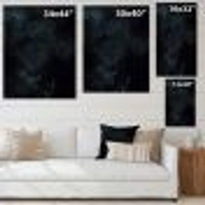 White Smoke on Black  Canvas Wall Art Print