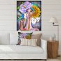 Cubist Girl Portrait Canvas Wall Art Print