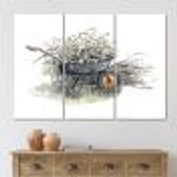 Old Garden Trolley Full of Cut Branches Canvas Wall Art Print