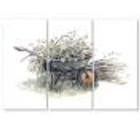 Old Garden Trolley Full of Cut Branches Canvas Wall Art Print