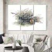 Old Garden Trolley Full of Cut Branches Canvas Wall Art Print