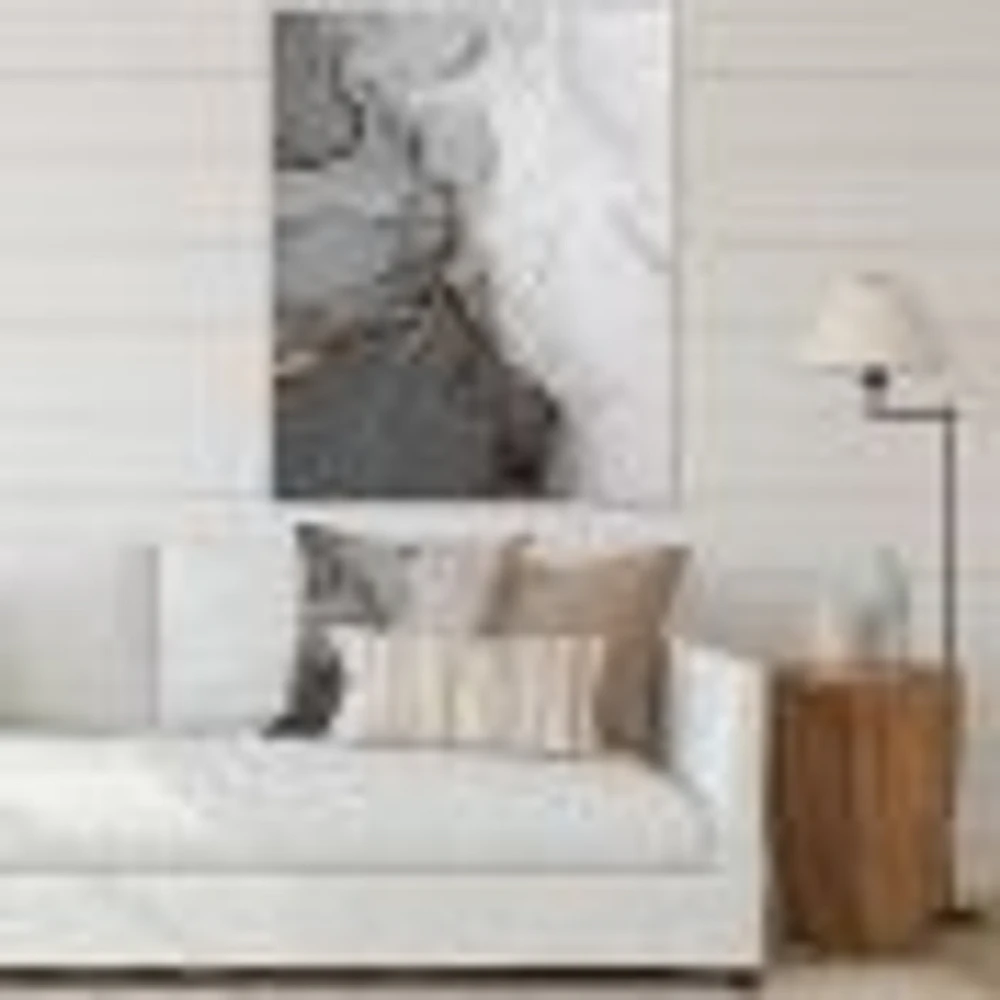 Delicate and Grey Drops  Canvas Wall Art Print