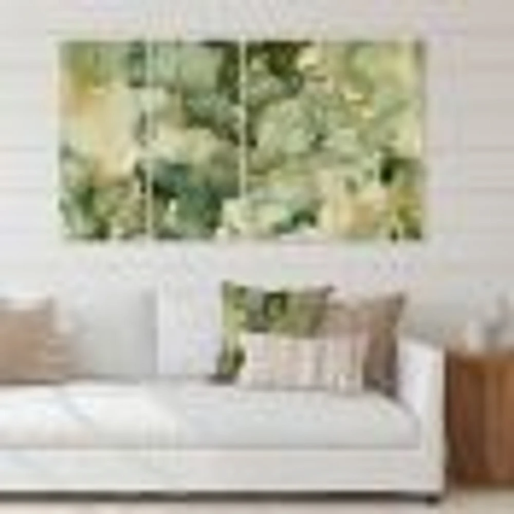 Green Luxury Abstract Fluid Art I Canvas Wall