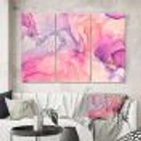 Toile imprimée « Pink and Purple Abstract Marble Texture I