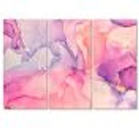 Pink and Purple Abstract Marble Texture I Canvas Wall Art Print