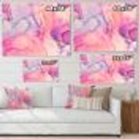 Pink and Purple Abstract Marble Texture I  Canvas Wall Art Print