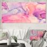 Pink and Purple Abstract Marble Texture I  Canvas Wall Art Print