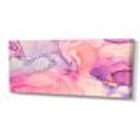 Pink and Purple Abstract Marble Texture I  Canvas Wall Art Print