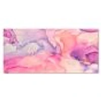 Pink and Purple Abstract Marble Texture I  Canvas Wall Art Print