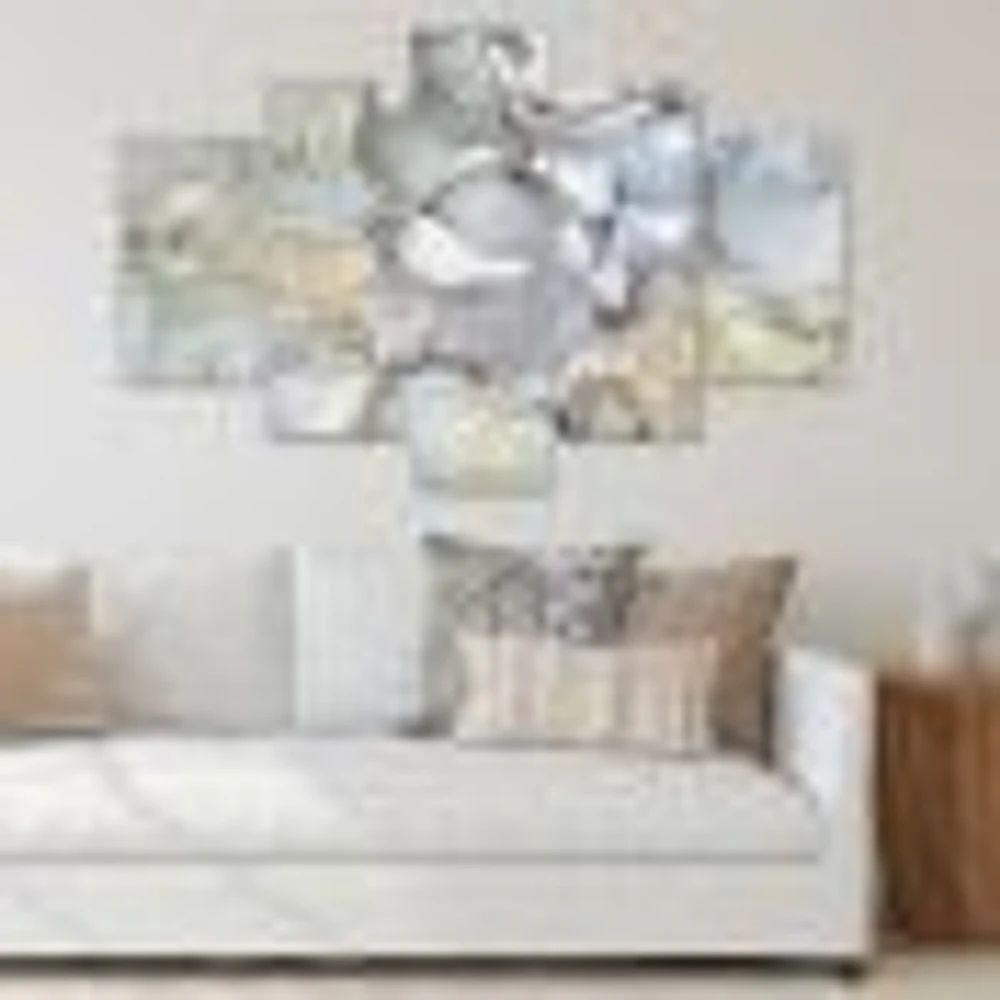 Grey Tender and Dreamy Wallpaper VII Canvas Wall Art Print Panels