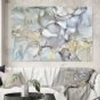 Grey Tender and Dreamy Wallpaper VII  Canvas Wall Art Print