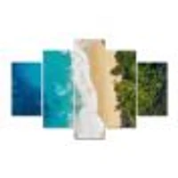Sea and Beach Turquoise Water 5 Canvas Wall Art Print