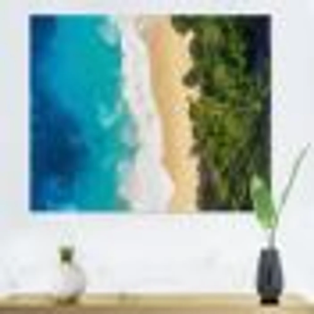 Sea and Beach Turquoise Water Canvas Wall Art Print