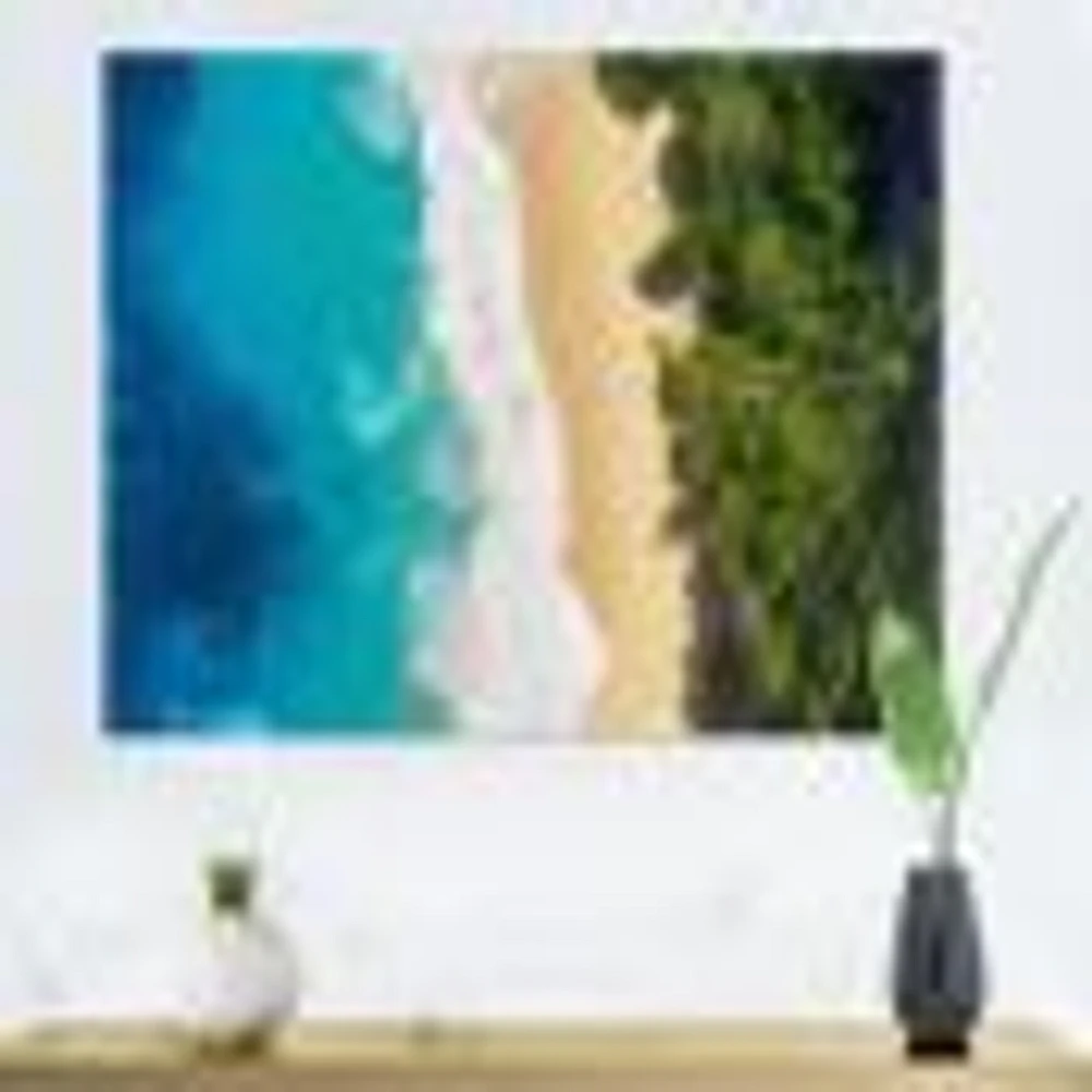 Sea and Beach Turquoise Water Canvas Wall Art Print