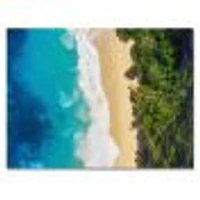 Sea and Beach Turquoise Water Canvas Wall Art Print