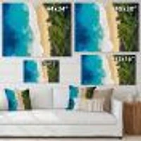 Sea and Beach Turquoise Water Canvas Wall Art Print