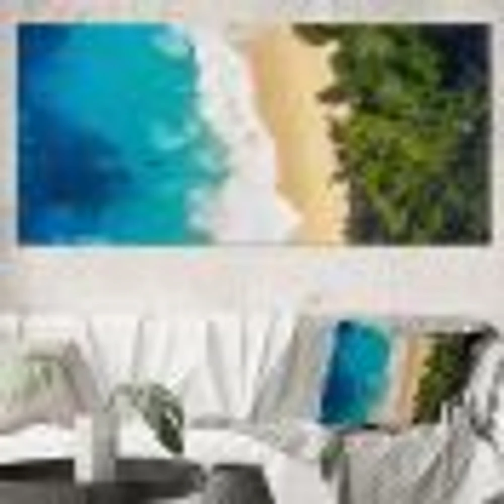 Sea and Beach Turquoise Water Canvas Wall Art Print