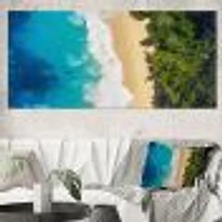 Sea and Beach Turquoise Water Canvas Wall Art Print