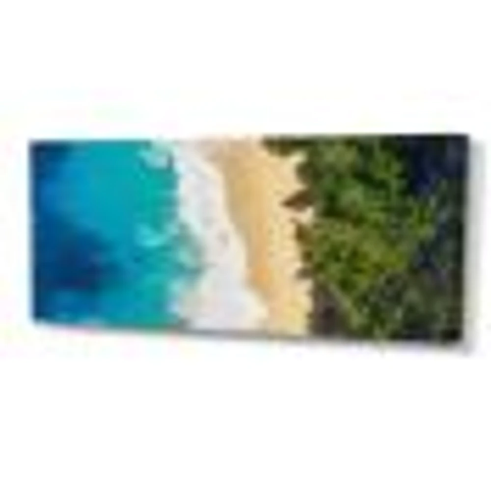 Sea and Beach Turquoise Water Canvas Wall Art Print