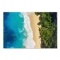 Sea and Beach Turquoise Water Canvas Wall Art Print