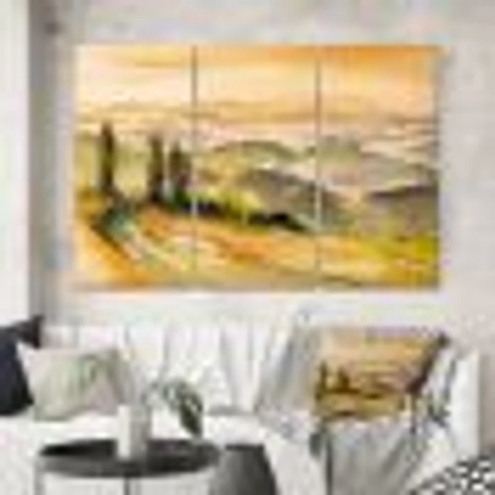 with Vineyards Canvas Wall Art Print