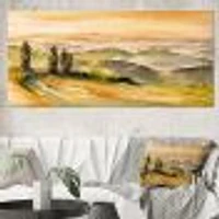 Landscape with Vineyards  Canvas Wall Art Print