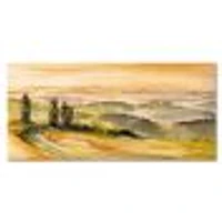 Landscape with Vineyards  Canvas Wall Art Print