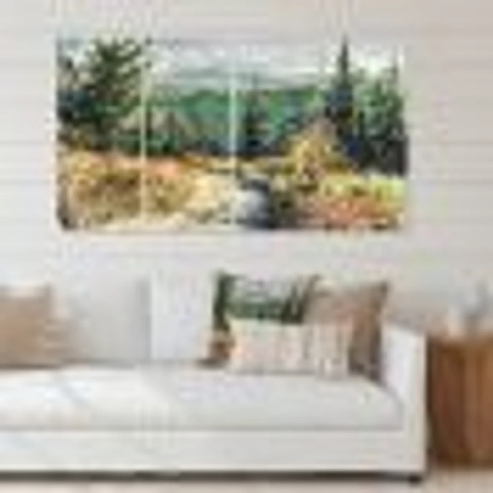 with Road Mountains 5 Canvas Wall Art Print