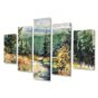 with Road Mountains 5 Canvas Wall Art Print