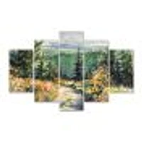 with Road Mountains 5 Canvas Wall Art Print