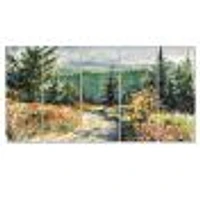 with Road Mountains 5 Canvas Wall Art Print