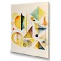 Yellow Multi Shape Abstract I Wall Art