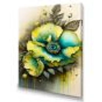 Vibrant Yellow Floral Design Wall Art