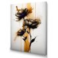 Orange Daisy Flower On Abstract Fusion Wall Art