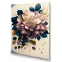 Deep Pink Dahlia Floral Design I Wall Art