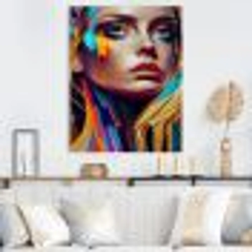 Vibrant Creative Woman Portrait VI Wall Art