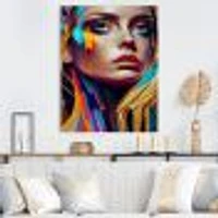 Vibrant Creative Woman Portrait VI Wall Art
