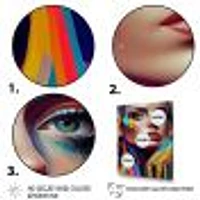 Vibrant Creative Woman Portrait VI Wall Art