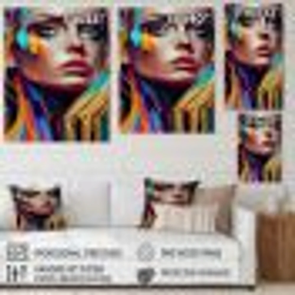 Vibrant Creative Woman Portrait VI Wall Art