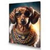 Dachshund Gangster NYC V Wall Art