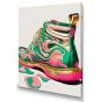 Pink And Green Art Deco Army Shoes Wall