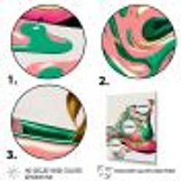 Pink And Green Art Deco Army Shoes Wall