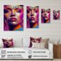 Liquid Ink Woman Portrait I Wall Art