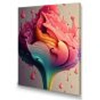 Multicolor Liquid Ink Tulip Flowers I Wall Art