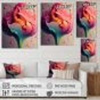 Multicolor Liquid Ink Tulip Flowers I Wall Art