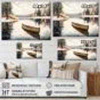 Winter Scene With Canoe Wall Art