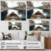 Winter Canoe Scenery I Wall Art