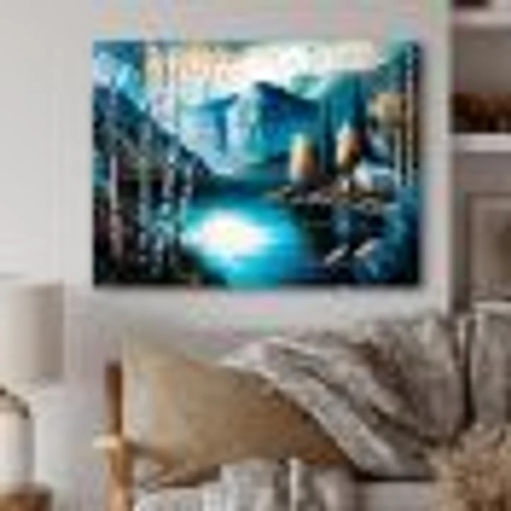 Cabin By A Lake Fall Wall Art