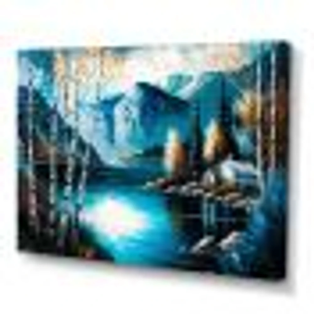 Cabin By A Lake Fall Wall Art